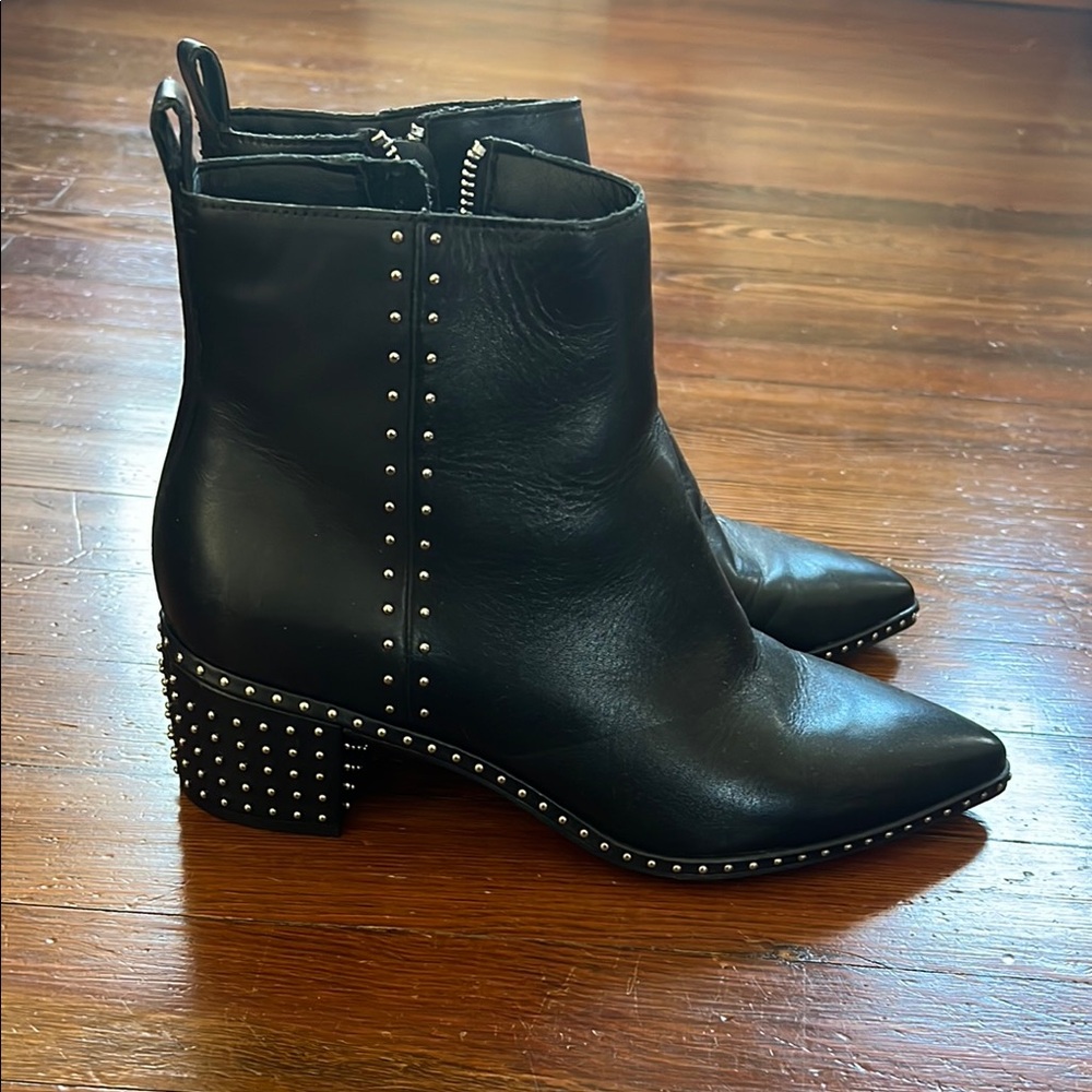 Studded Black Ankle Boots